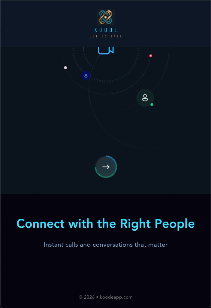 TellZee app screen: Message, call, and connect